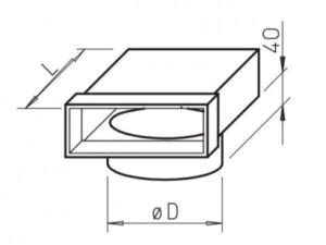 FK-ER 200/160 -End piece for duct connector - Helios