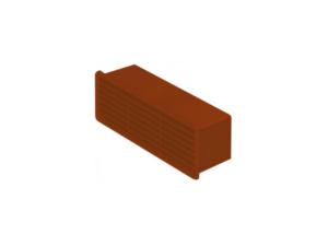 204x60mm - Domus Supertube Outlet Airbrick With Damper - Terracotta - Part No. 501T