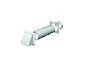 100mm - Domus EasiPipe Rigid Duct - Telescopic Background Ventilator Kit With Diffuser (White) - Part No. 2404W