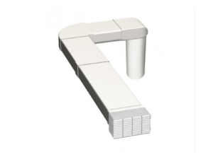 220x90mm To 150mm - Domus MegaDuctKit - 2655W + 950-GL -  Part No. 2655W-GL