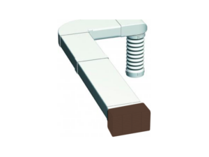 220x90mm To 150mm- Domus Megaduct - Cooker Hood Extraction Kit Double Airbrick (Brown) - Part No. 2653B