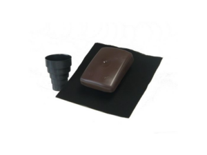 100mm - Domus EasiPipe Rigid Duct - External Roof Terminal (Black/Grey) - Part No. 4411