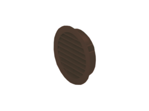 100mm - Domus EasiPipe Louvered Soffit Vent Outlet With Flyscreen - Brown - Part No. F4804B