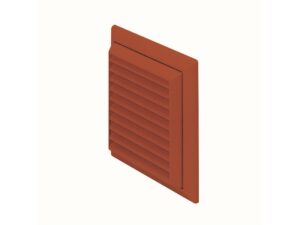 125mm - Domus EasiPipe Louvered Grille Outlet With Flyscreen - Terracotta - Part No. F5904T