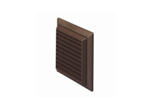 125mm - Domus EasiPipe Louvered Grille Outlet With Flyscreen - Brown - Part No. F5904B