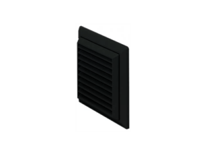150mm - Domus EasiPipe Louvered Grille Outlet With Flyscreen - Black - Part No. F6904BK