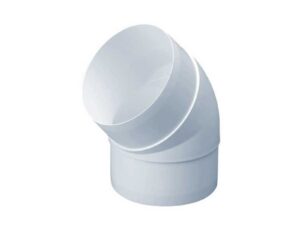 150mm - Domus EasiPipe Rigid Duct - 45 Degree Horizontal Bend - Part No. 691