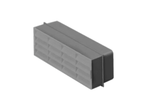 204x60mm - Domus Supertube Outlet Airbrick - Grey - Part No. 505G