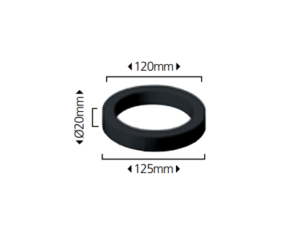 125-120mm - Domus Rigid Duct - Circular Adapter - Part No. 519