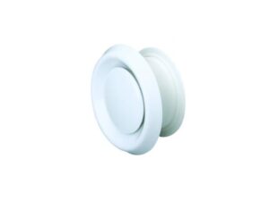 125mm - Domus EasiPipe Air Valve - Extract Or Supply Suspended Ceiling (Fire Rated) - White - Part No. 136FR-25M
