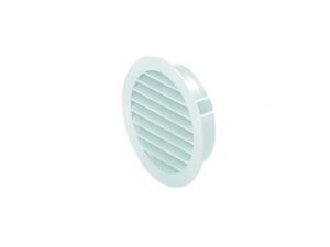 100mm - Domus EasiPipe Louvered Soffit Vent Outlet With Flyscreen - White - Part No. F4804W