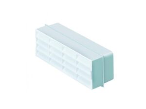 204x60mm - Domus Supertube Outlet Airbrick - White - Part No. 505W