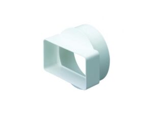 110x54mm To 100mm - Domus System 100 - Round To Rectangular Adapter Space Saving - Part No. DD071