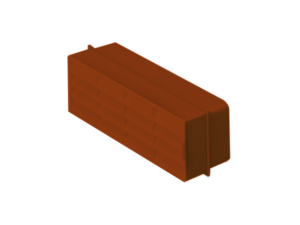 204x60mm - Domus Supertube Outlet Airbrick - Terracotta - Part No. 505T