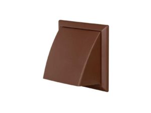110x54mm - Domus System 100 Cowled Outlet With Damper - Brown - Part No. 4903B