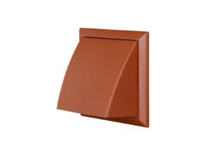 150mm - Domus EasiPipe Cowled Outlet With Damper - Terracotta - Part No. 6902T