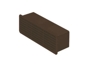 204x60mm - Domus Supertube Outlet Airbrick With Damper - Brown - Part No. 501B