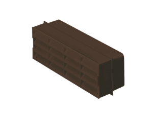 204x60mm - Domus Supertube Outlet Airbrick - Brown - Part No. 505B